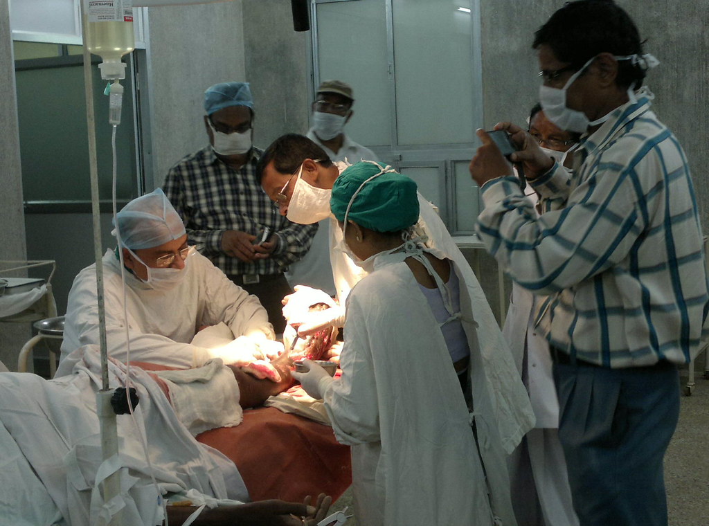 Skin grafting in Railway Hospital, Bnmd
